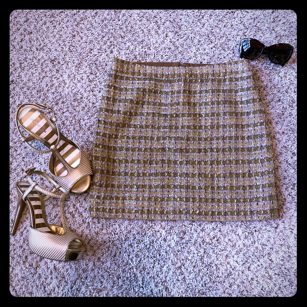 ✨Super Cute Brown & Gold J.Crew Skirt✨